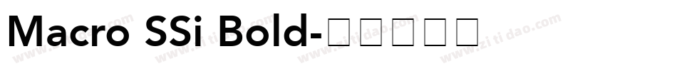 Macro SSi Bold字体转换